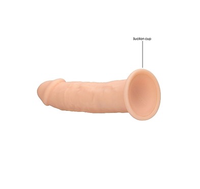 Żylaste silikonowe dildo mocna przyssawka 15 cm